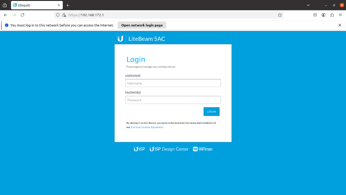 Administrative Interface Login