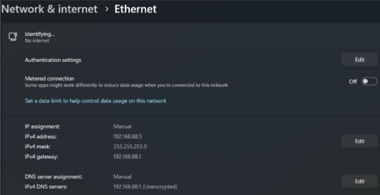 Manual IP Configuration for SXT Config