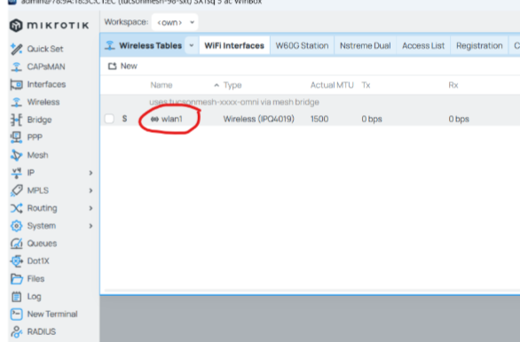 Winbox Wlan1