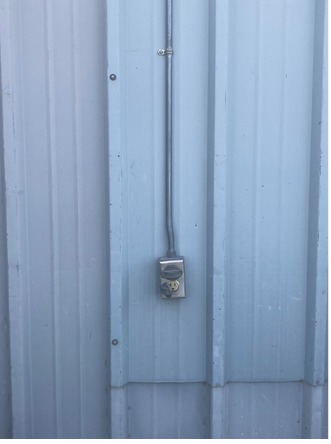 Outdoor outlet that powers the PoE injector